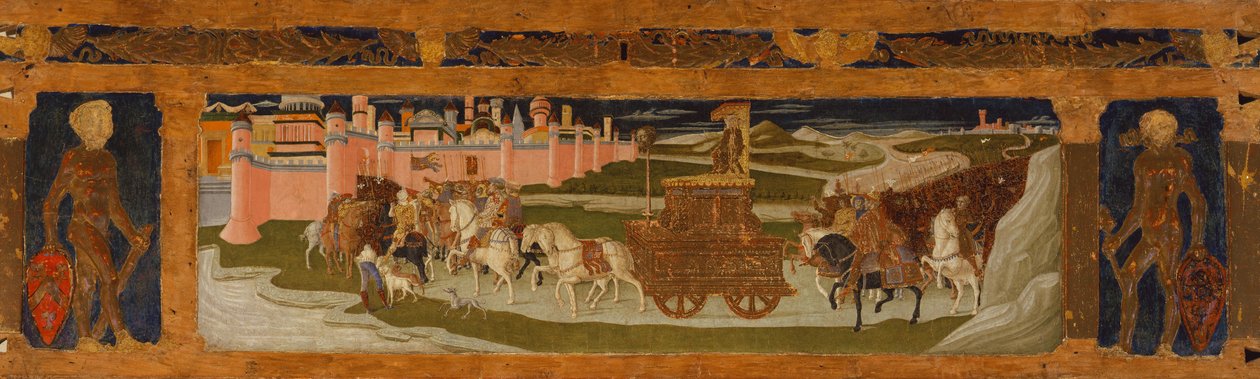 Panel Predella: Triunfo de David (pintura sobre madera) de Benvenuto di Giovanni