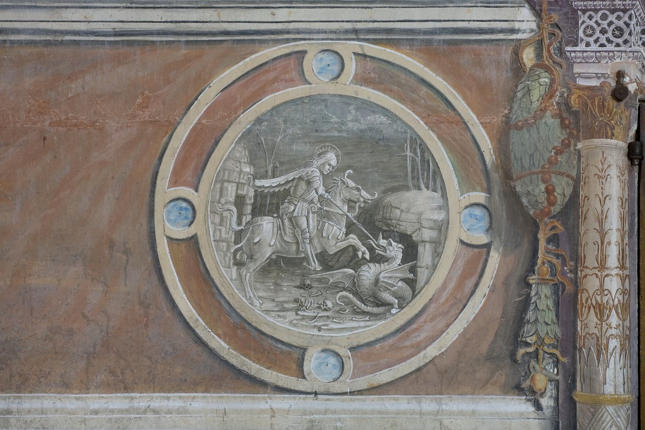 San Jorge matando al dragón de Bernadino Zenale