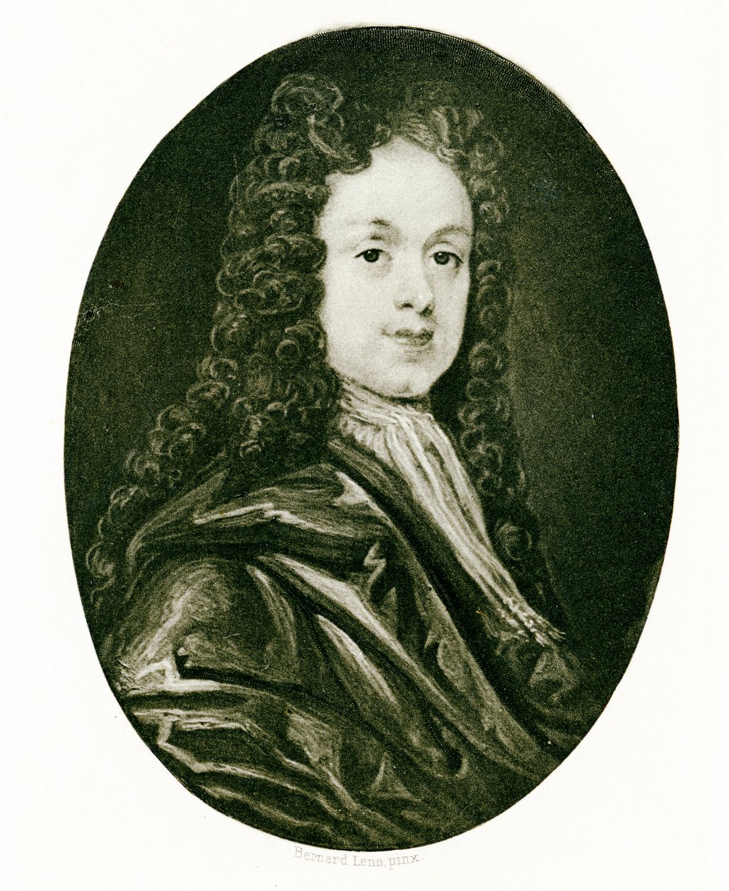 Retrato en miniatura de John White, c.1719 de Bernard III Lens