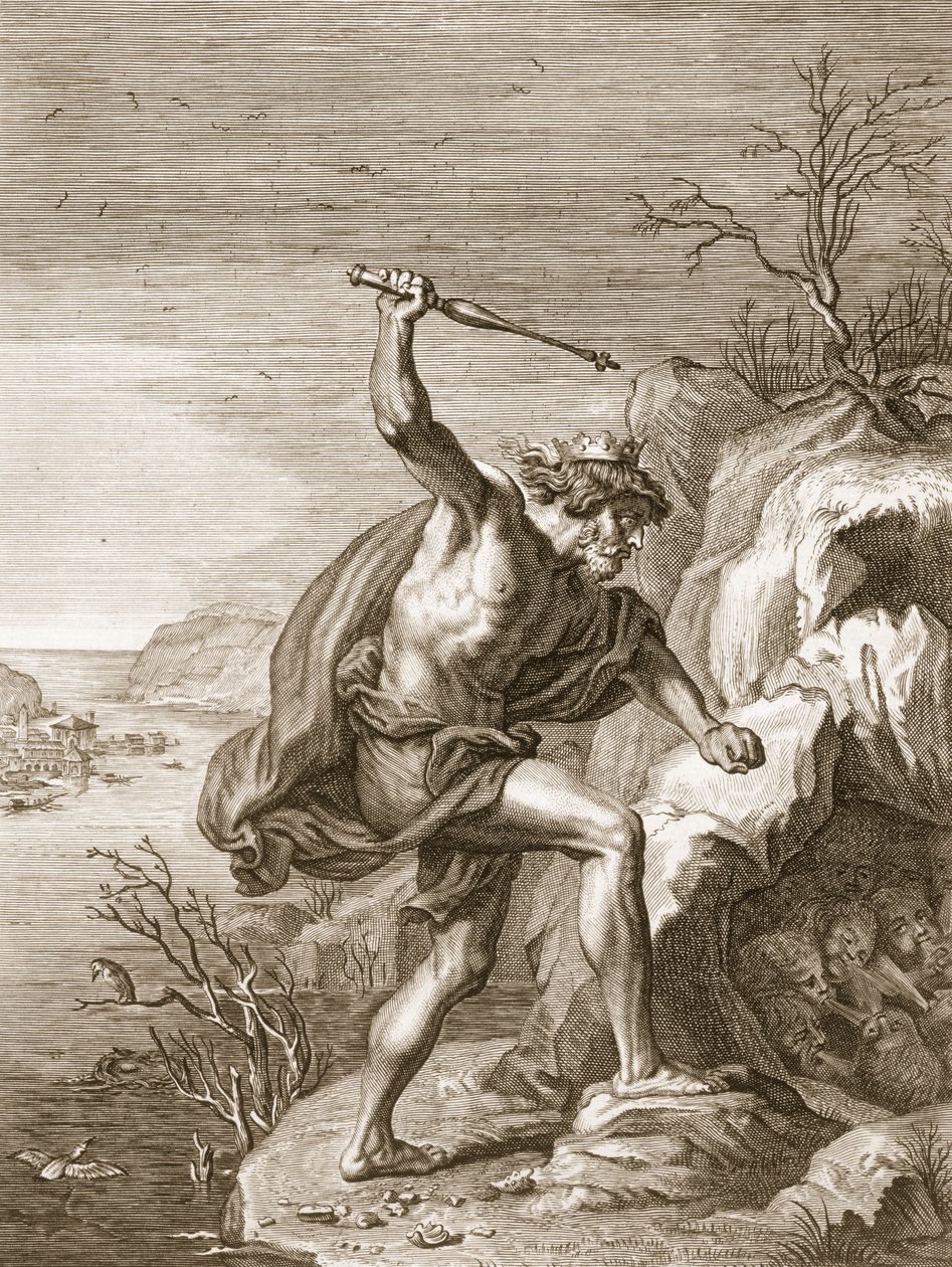Alcione y Ceix Transformados en Pájaros, 1730 de Bernard Picart