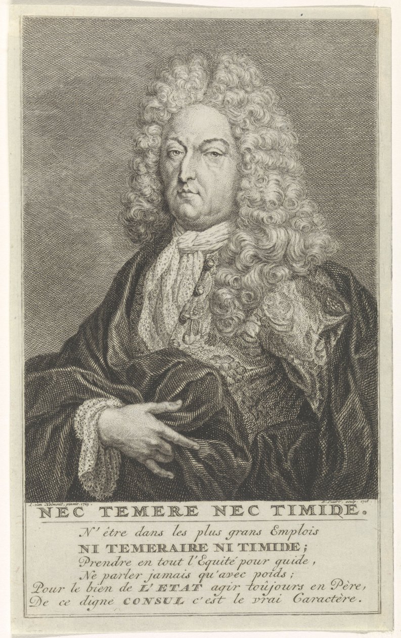 Retrato de Bruno van der Dussen, regente de Gouda de Bernard Picart