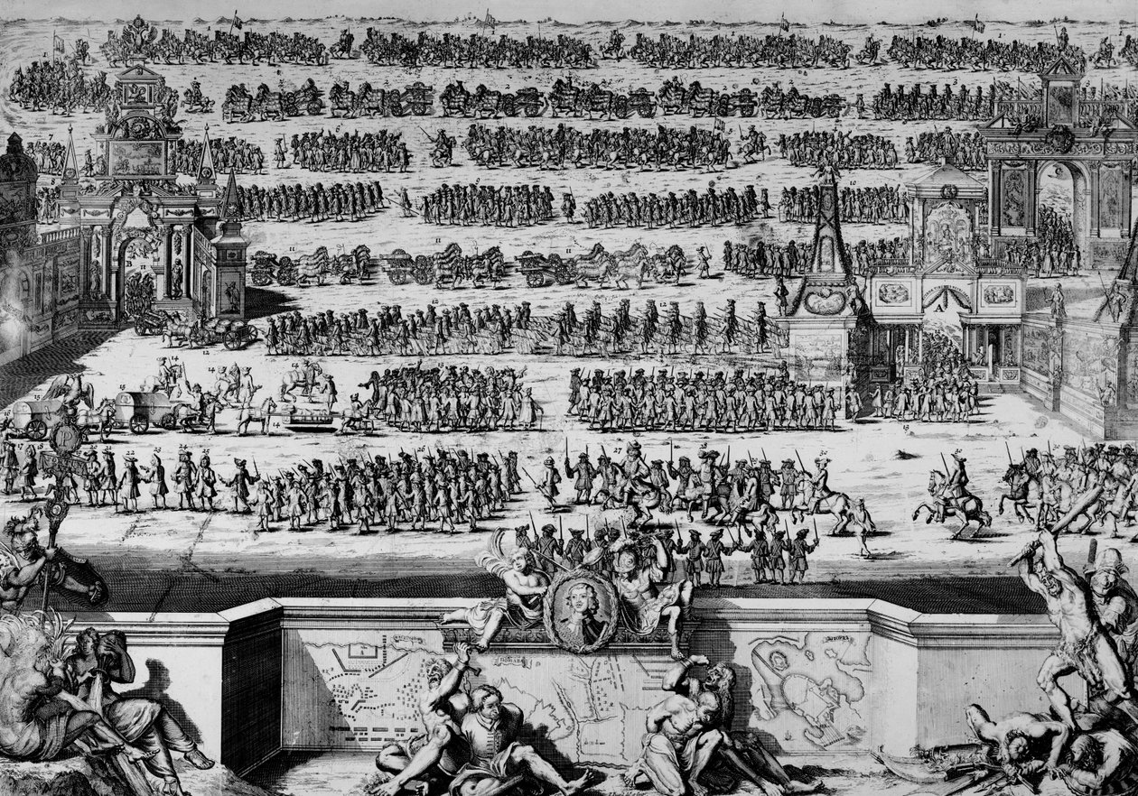 La Batalla de Pottava, 1709 de Bernard Picart