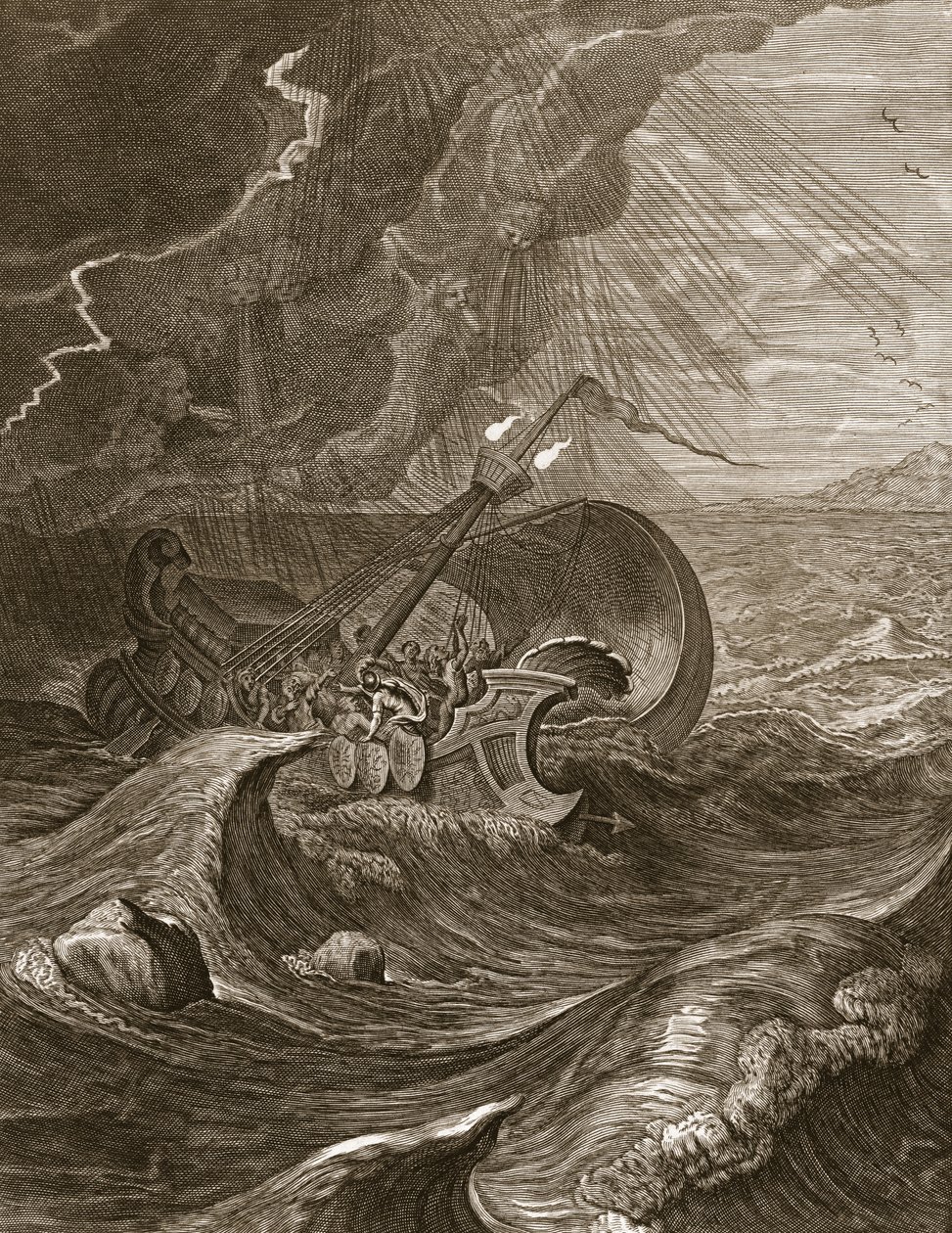 Los Dióscuros protegen un barco, 1731 de Bernard Picart