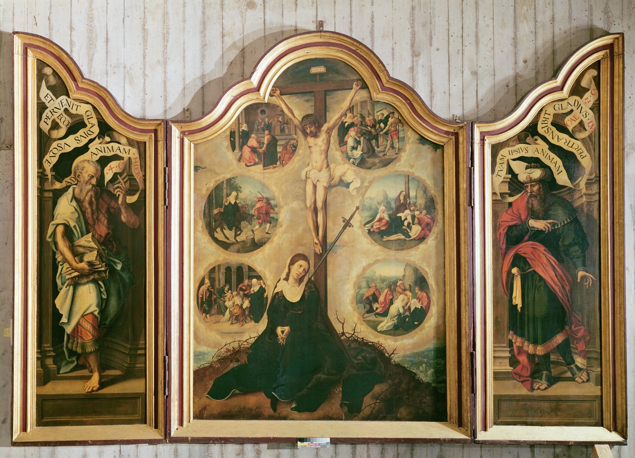 Tríptico de los Siete Dolores de la Virgen, c.1520-35 de Bernard van Orley