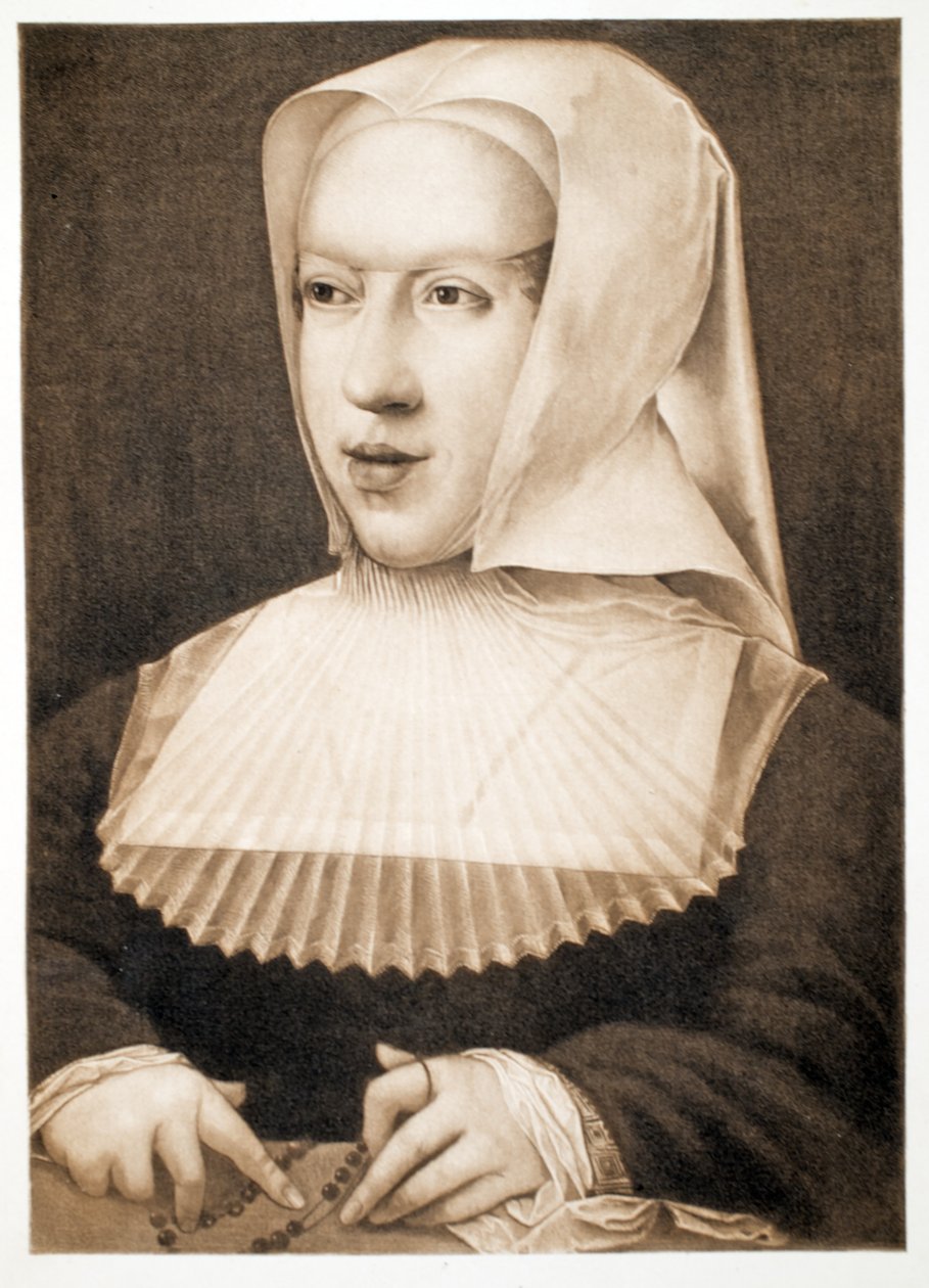 Margarita de SaboyaAustria, Regente de los Países Bajos, pub. 1902 de Bernard van Orley