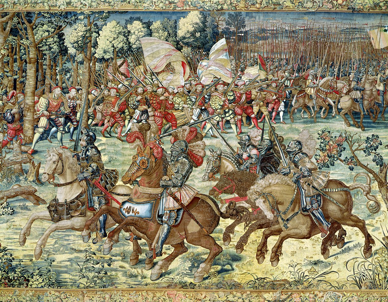 La Batalla de Pavía. El avance de Carlos V (1500-58) (tapiz) de Bernard van Orley
