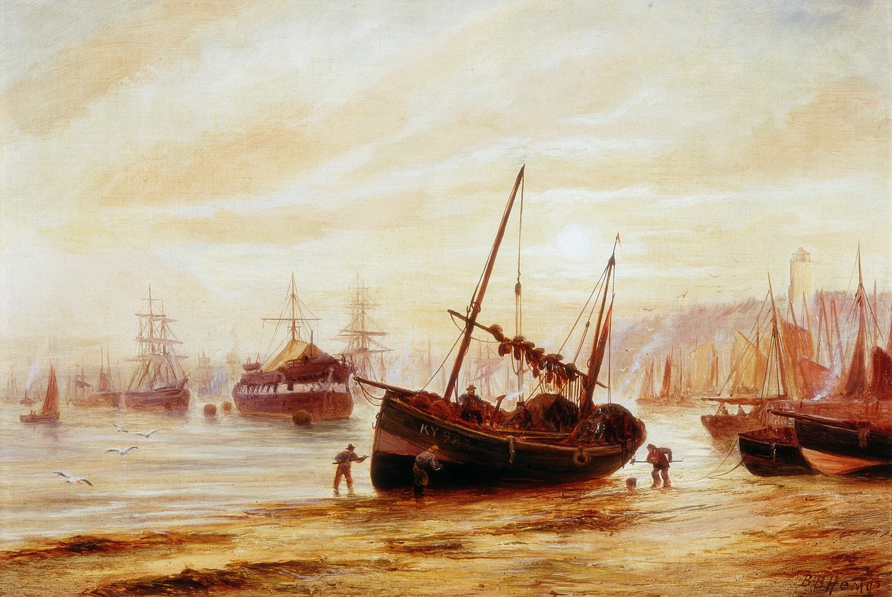 Paisaje marino - Boca del Tyne de Bernard Benedict Hemy
