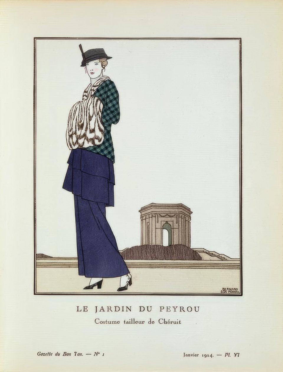 El jardín de Peyrou - Traje de Chéruit de Bernard Boutet de Monvel