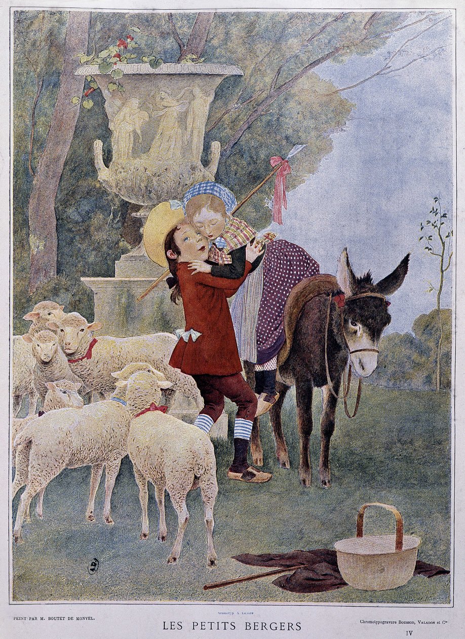 Pastorcitos - Por Boutet de Monvel, principios del siglo XX. de Bernard Boutet de Monvel