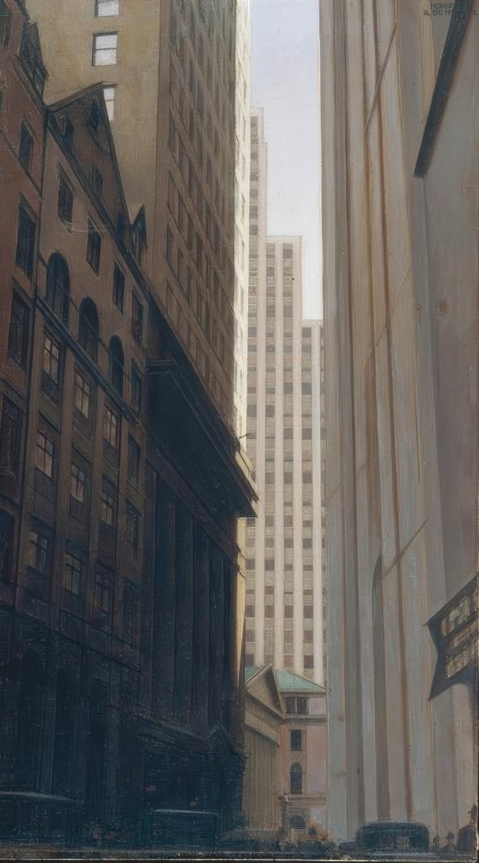 Vista de Wall Street de Bernard Boutet de Monvel