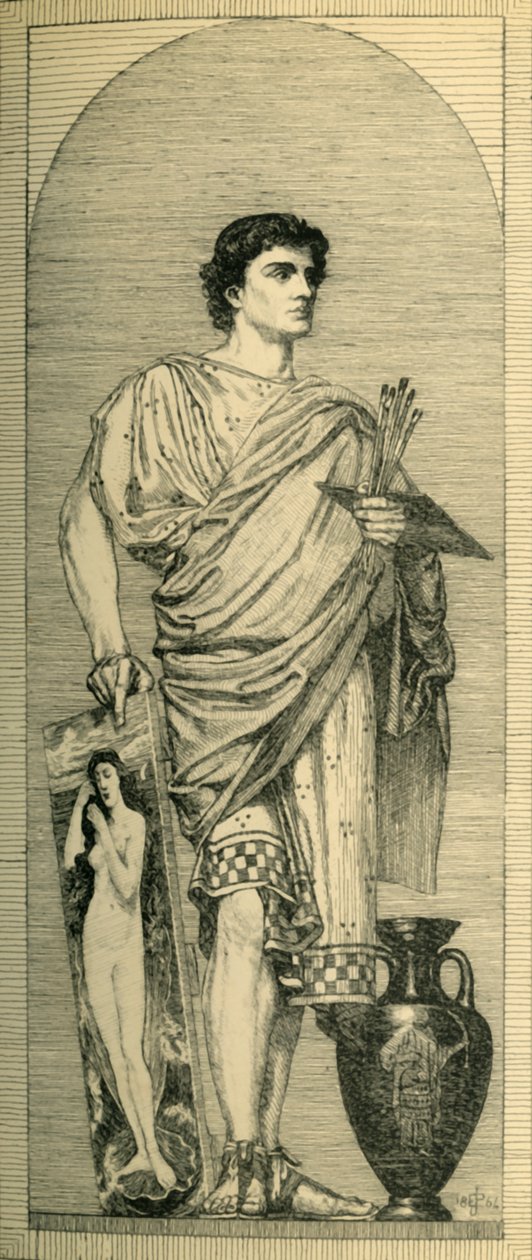 Apeles: diseño para un mosaico, c1864 de Bernard Collier