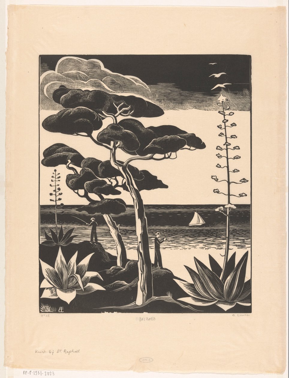 Kust bij Saint-Raphaël (título original del objeto) de Bernard Essers (signed by artist)