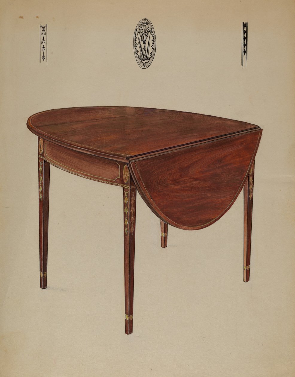 Mesa Pembroke (hoja abatible) de Bernard Gussow