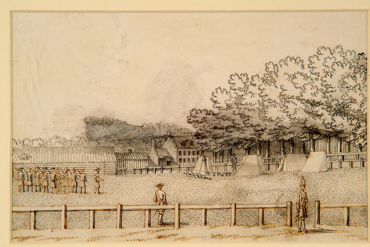 Campamento de soldados, Hampton Court Green de Bernard III Lens