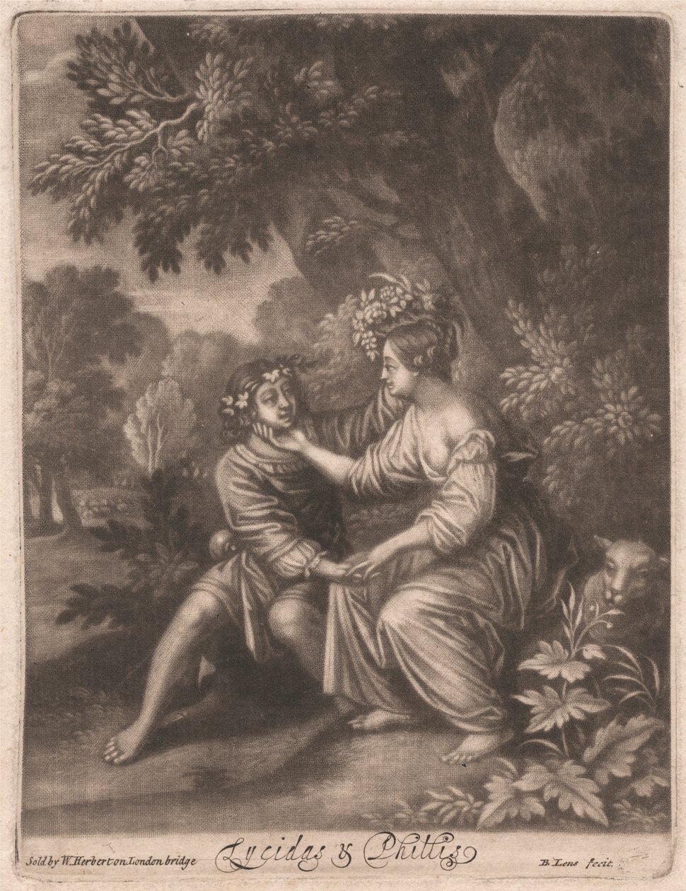 Lycidas y Phillis de Bernard Lens