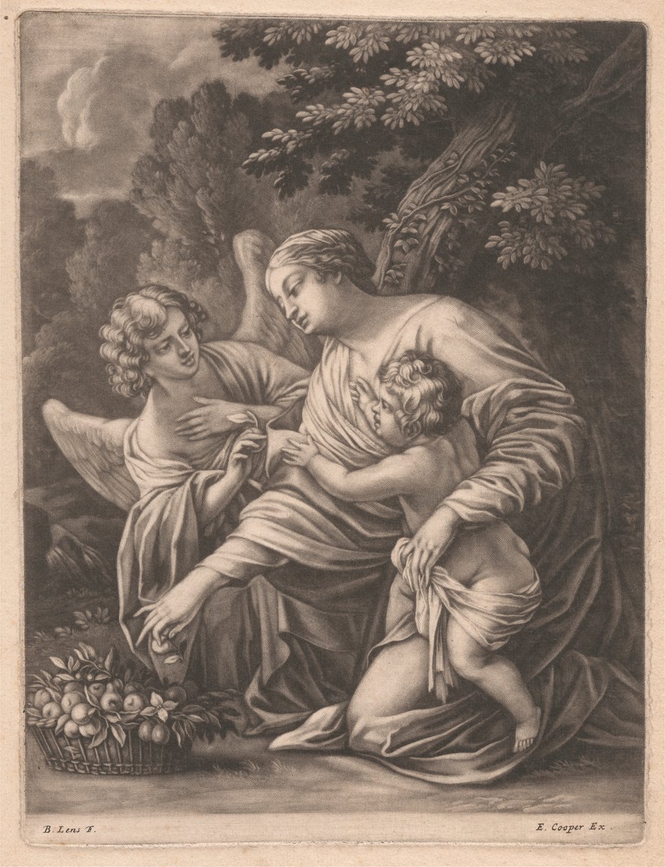 Virgen, Niño y Ángel de Bernard Lens