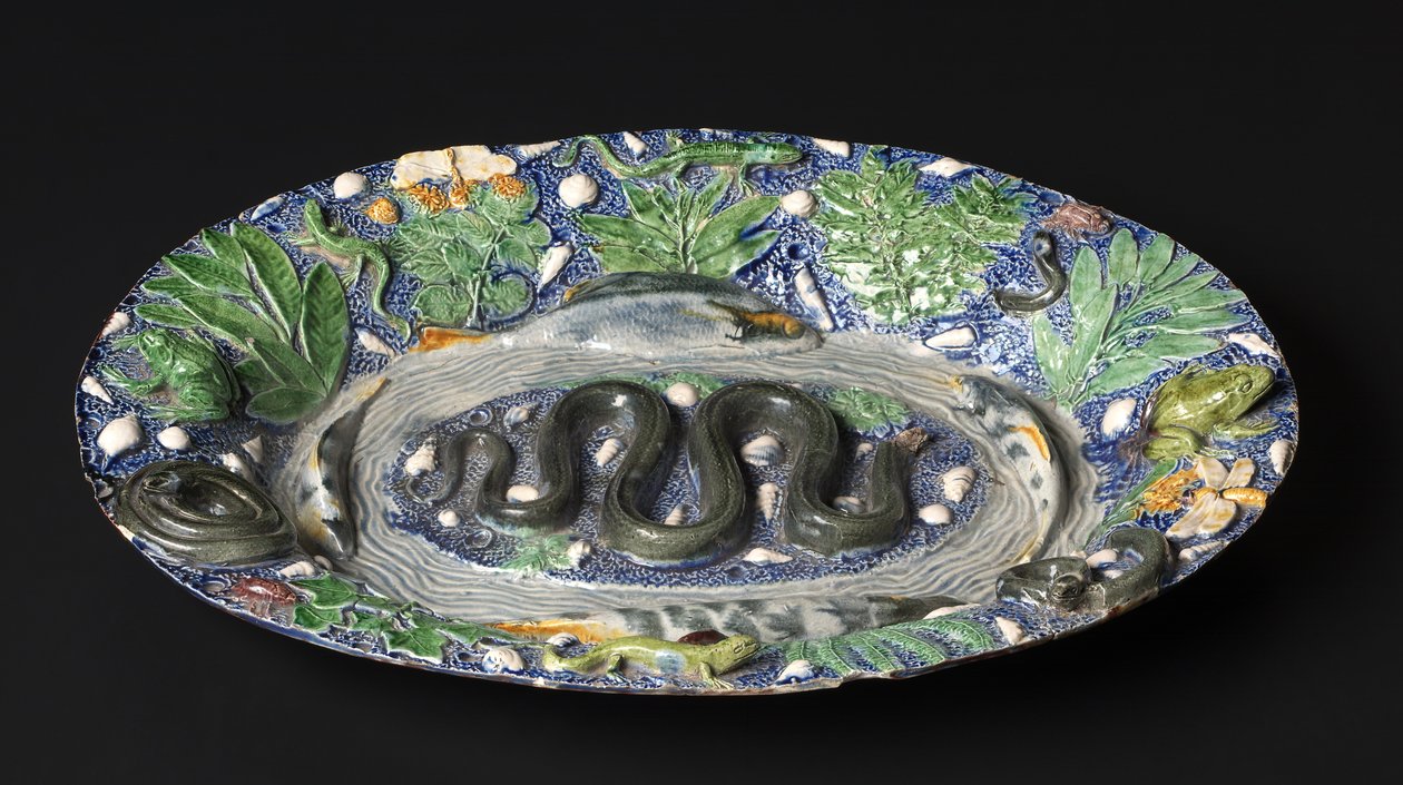 Plato rústico, finales de 1500 de Bernard Palissy