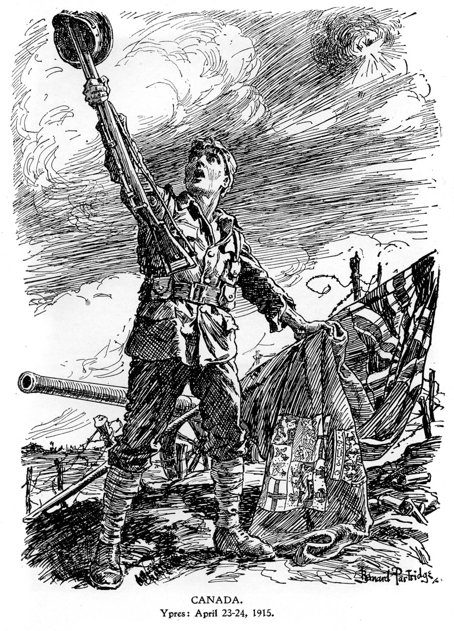 Canadá, Ypres, 23-24 de abril de 1915 de Bernard Partridge