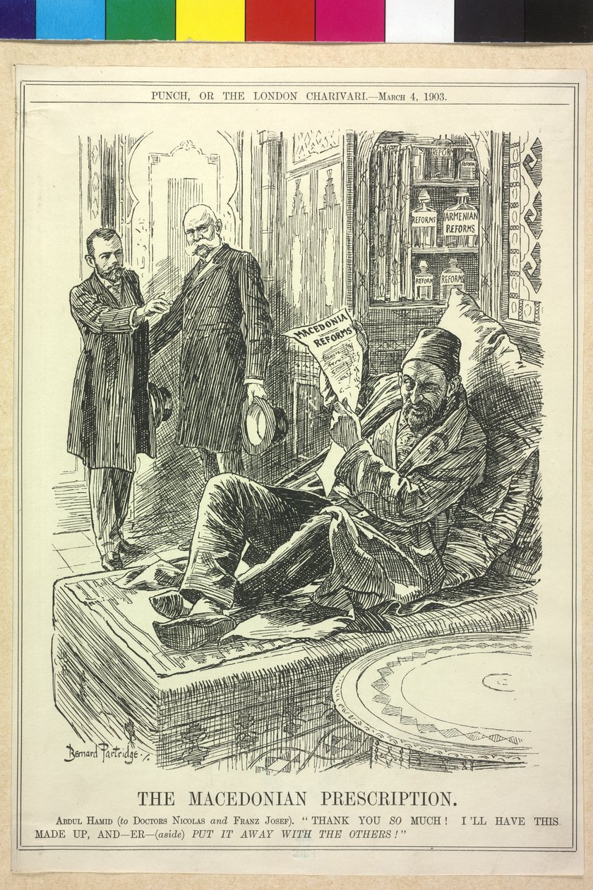 Emperador de Austria y Nikolaus II caricatura de Francisco José I de Bernard Partridge
