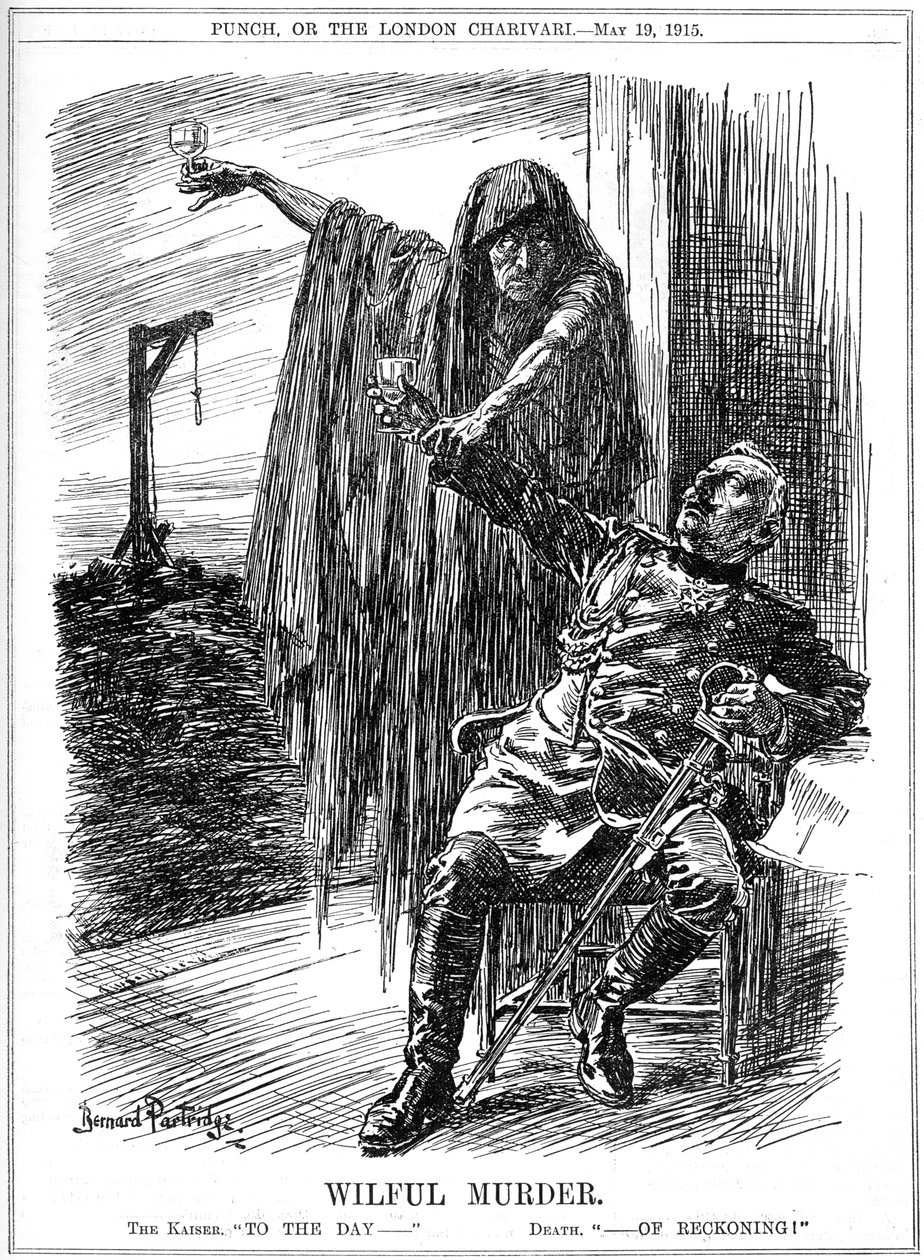 Caricatura de Punch sobre el hundimiento del Lusitania, 1915 de Bernard Partridge