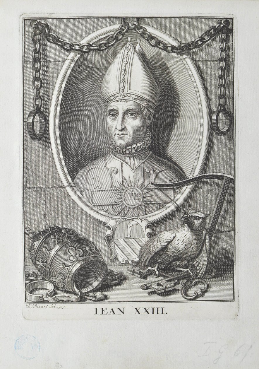 Antipapa Juan XXIII Baldassare Cossa, 1713 de Bernard Picart