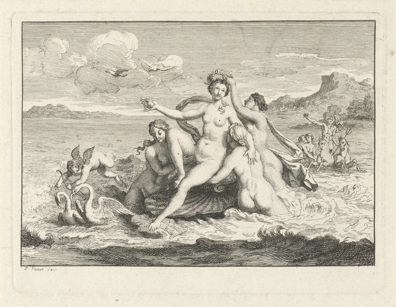 nacimiento de venus de Bernard Picart