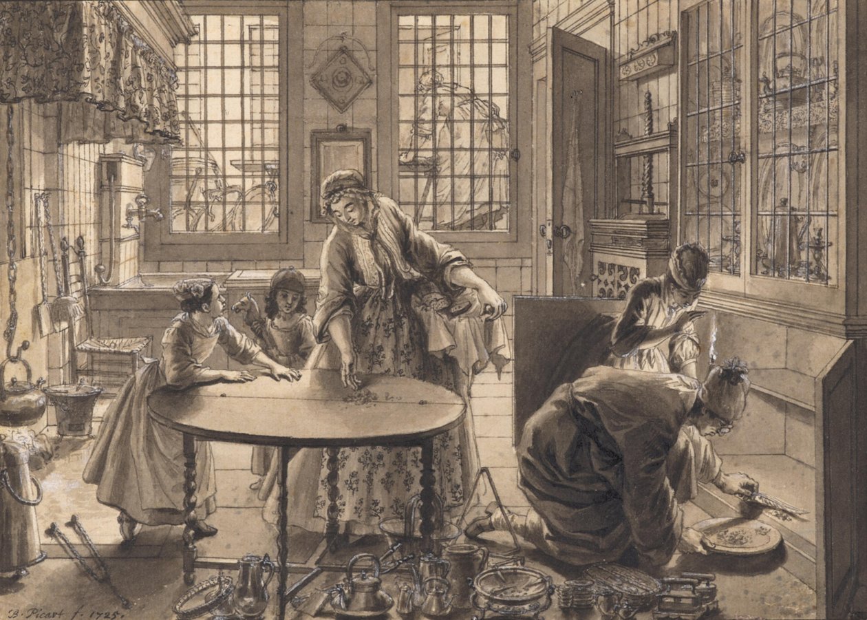 La limpieza de la casa antes de la Pascua judía de Bernard Picart