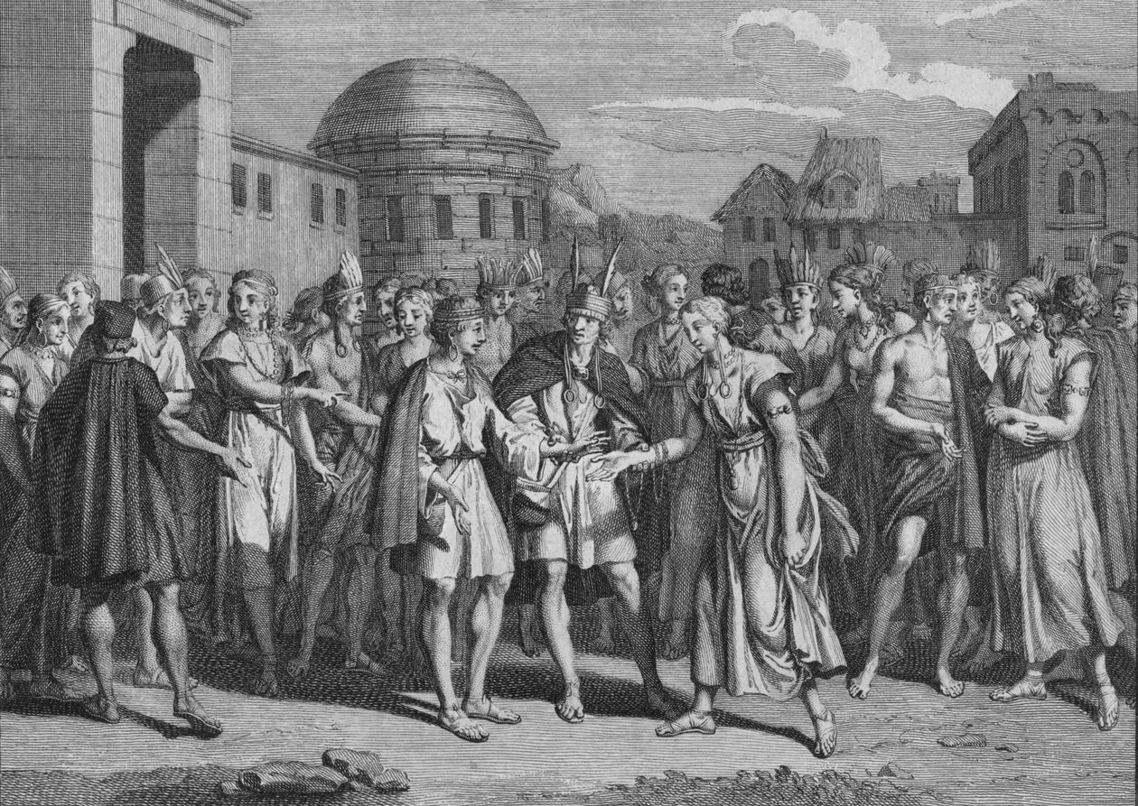 Maniere dont LYncas marie Ceux de son Sang, 1723 de Bernard Picart