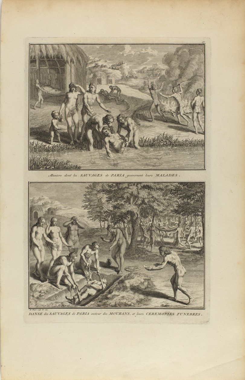 Manière dont les Sauvages.../Danza de los Sauvages de Paria de Bernard Picart