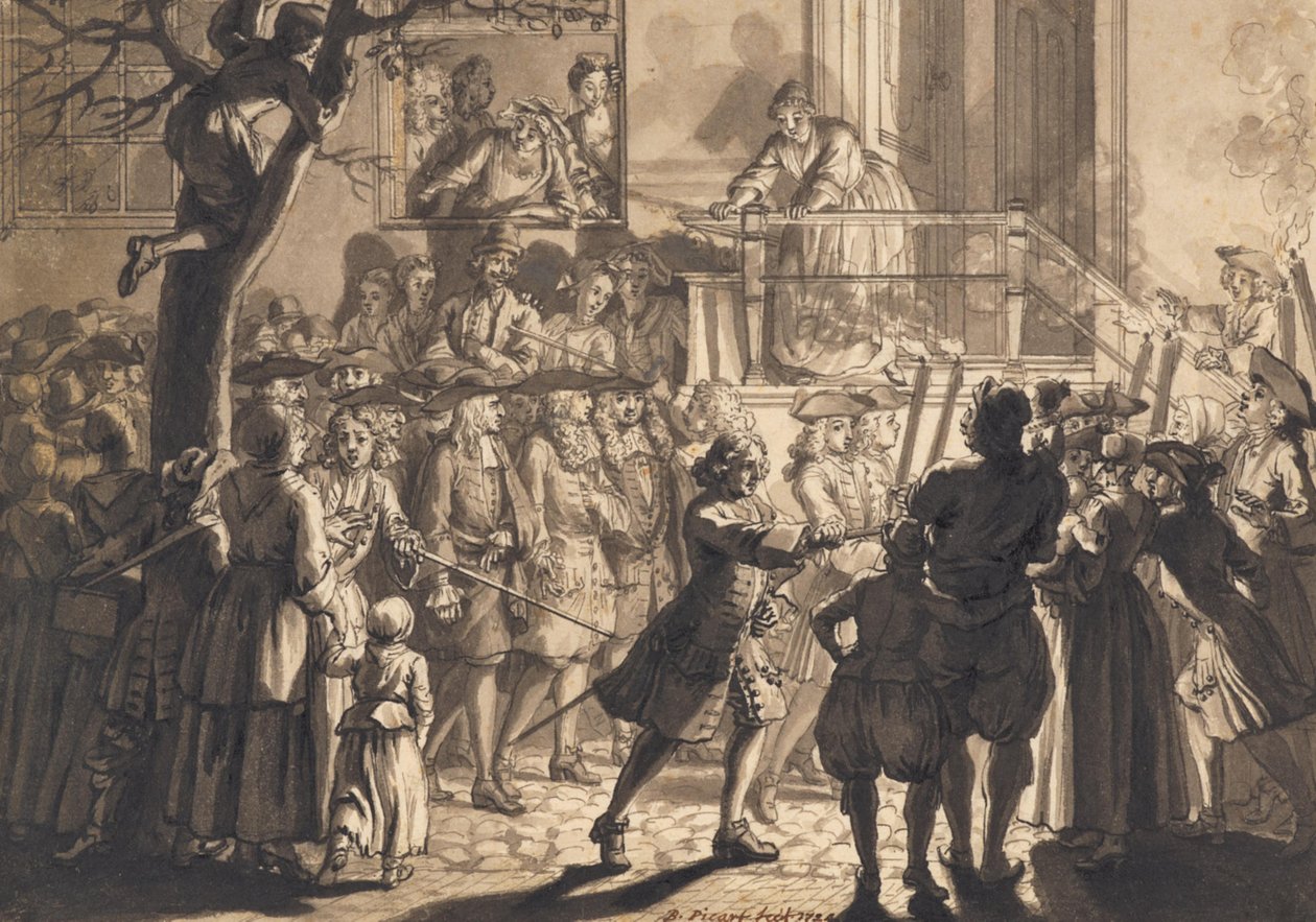 Procesión de los esposos de la Ley de Bernard Picart