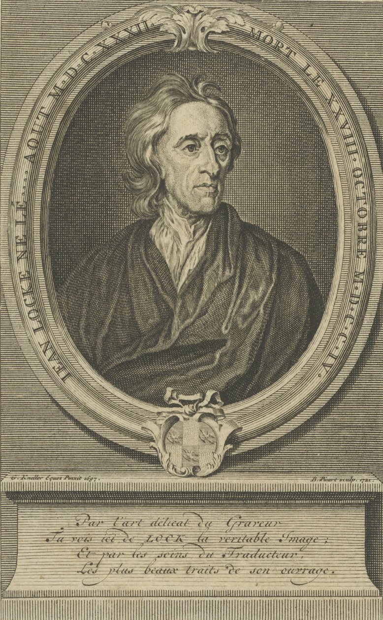 Retrato del médico y filósofo John Locke 1632-1704, 1721 de Bernard Picart