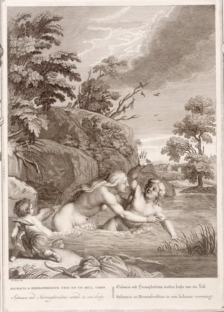 Salmacis y Hemaphroditus Unidos en Un Cuerpo, 1731 de Bernard Picart