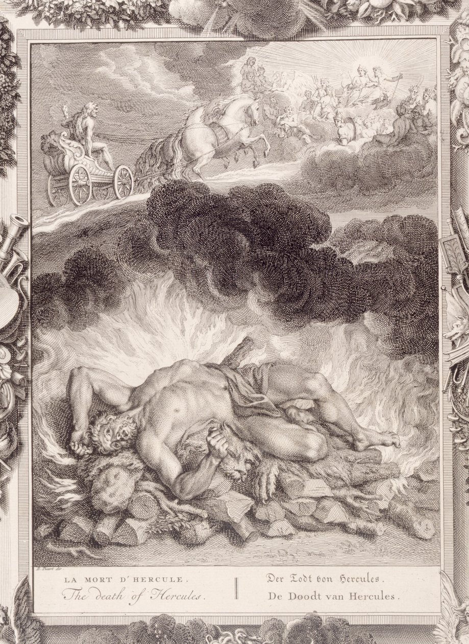 La muerte de Hércules de Bernard Picart
