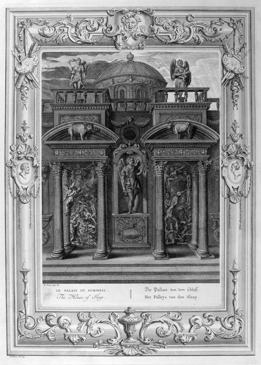 La Casa del Sueño (grabado) de Bernard Picart