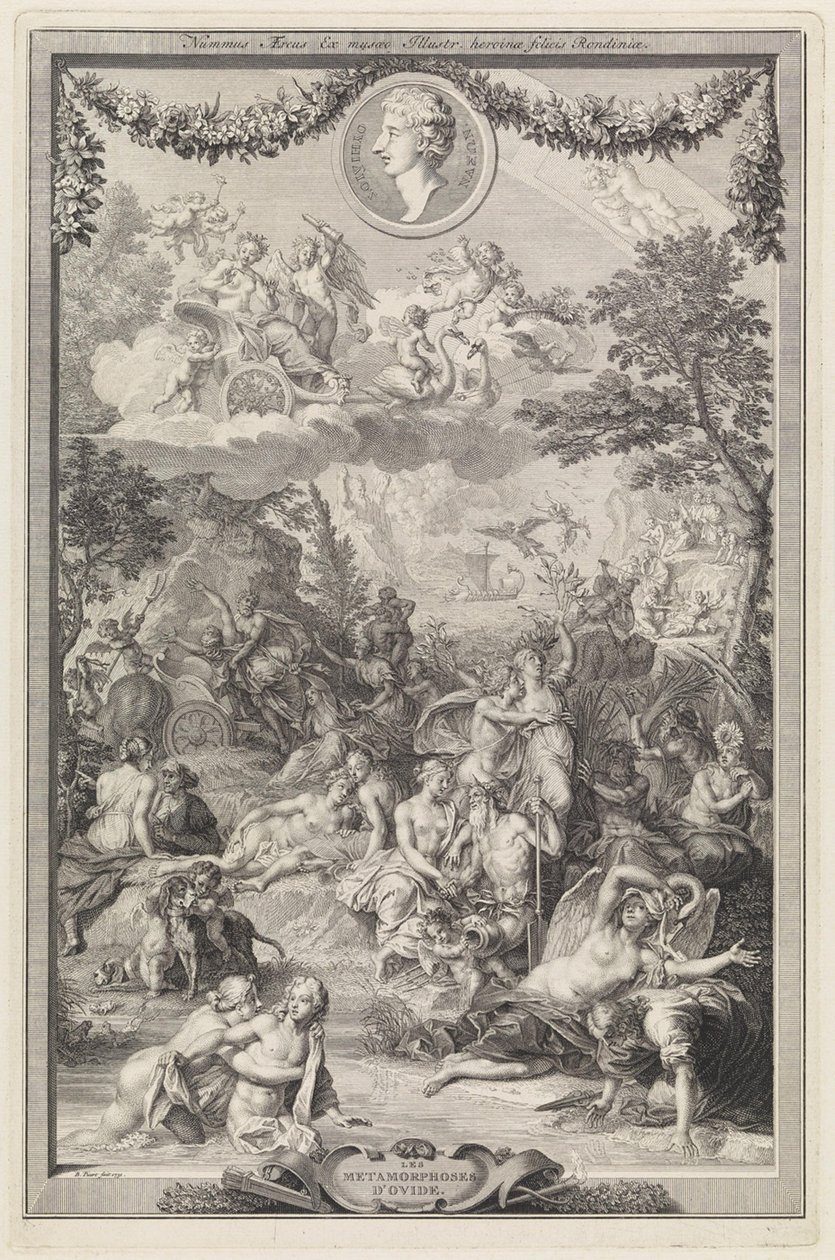 Portada para las Metamorfosis de Ovidio de Bernard Picart