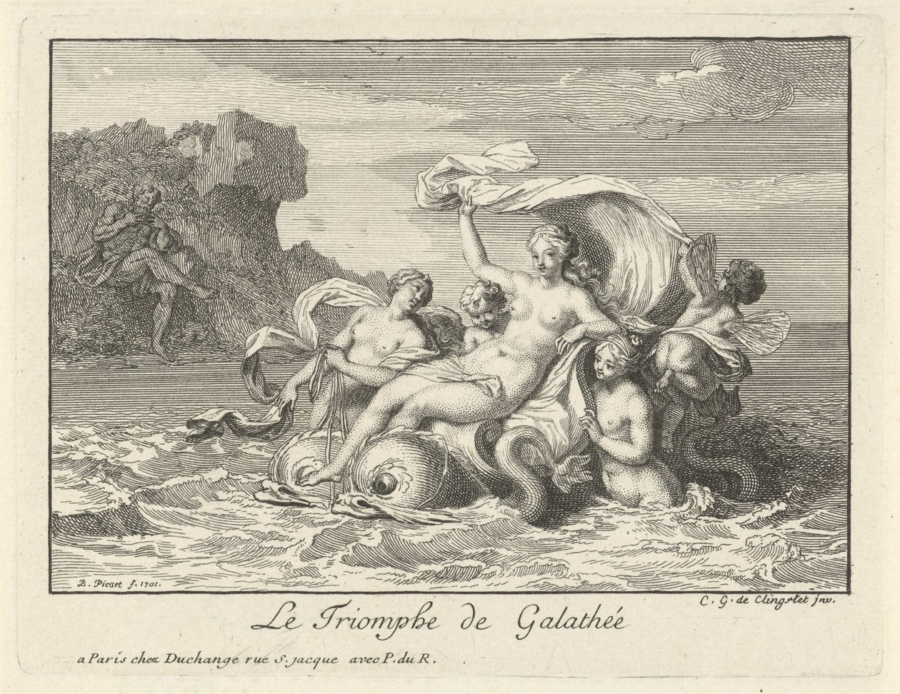 Triomf de Galatea El triunfo de Galathea (título sobre el objeto) de Bernard Picart