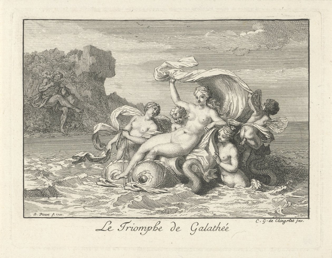 Triomf de Galatea El triunfo de Galathea (título sobre el objeto) de Bernard Picart