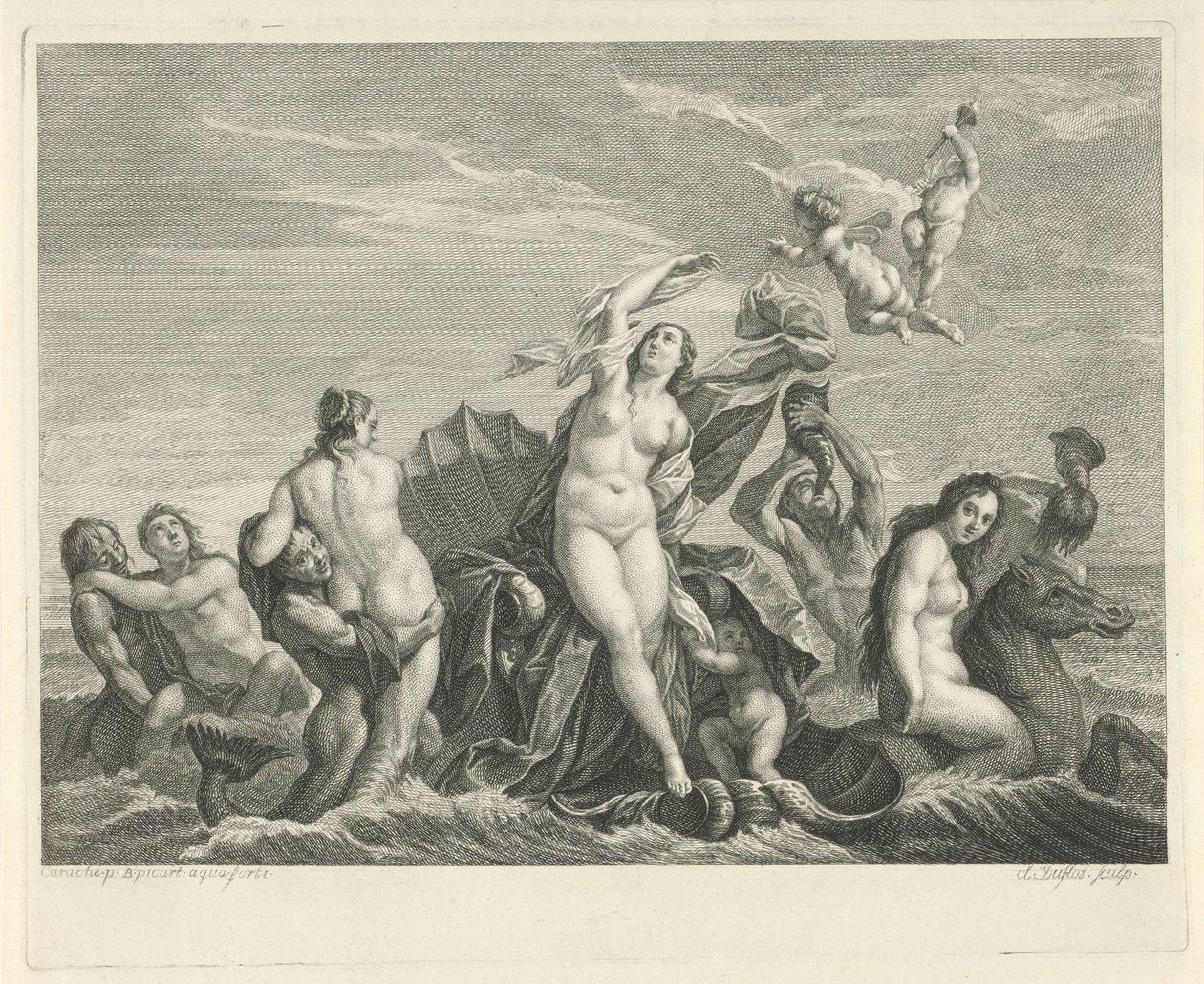 Triomf van Galatea de Bernard Picart