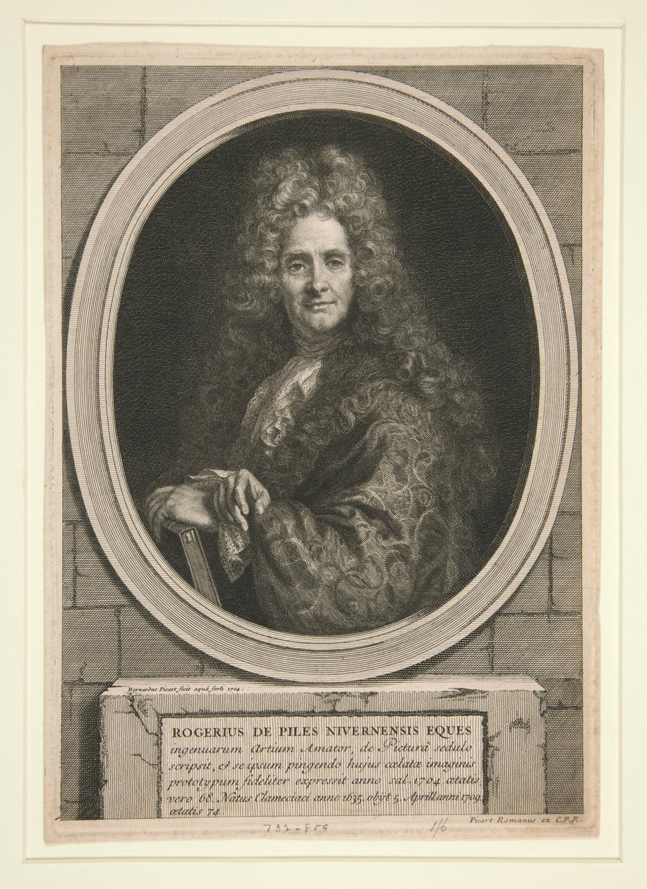 Sin título (Retrato de Roger de Piles) de Bernard Picart
