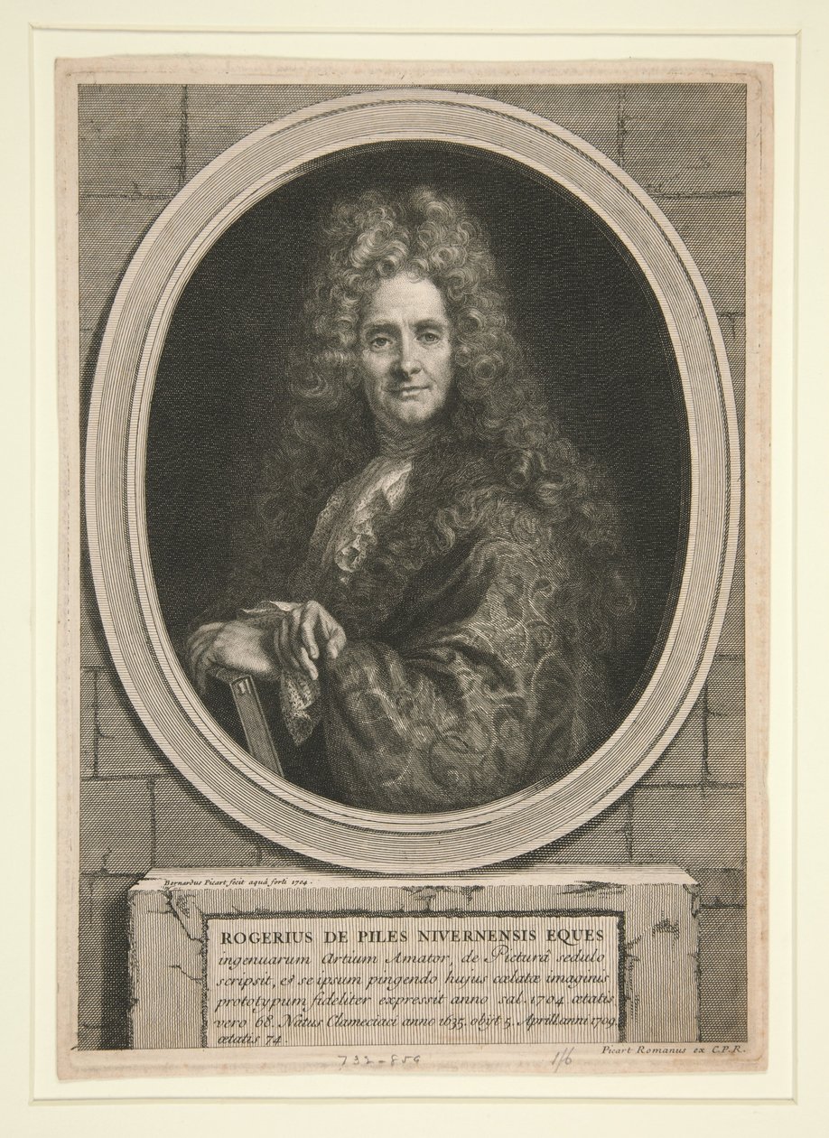 Sin título (Retrato de Roger de Piles) de Bernard Picart