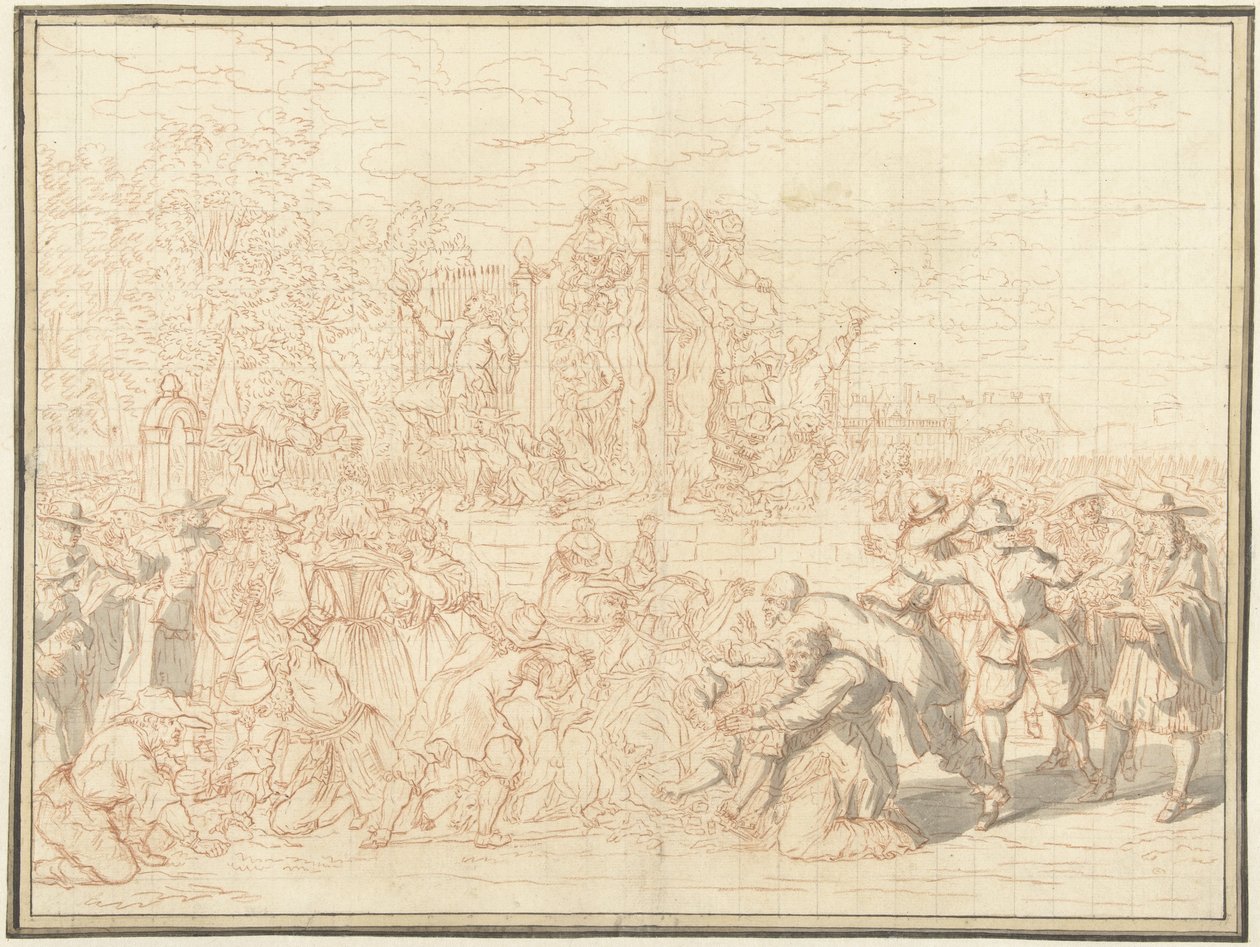 Mutilación de los cuerpos de los hermanos de Witt, 1672 de Bernard Picart