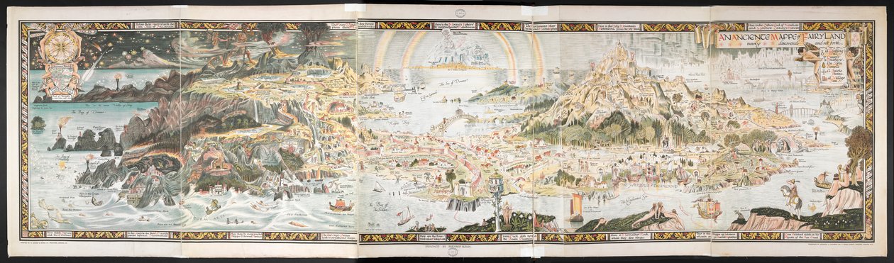 Un antiguo mapa del País de las Hadas de Bernard Sleigh