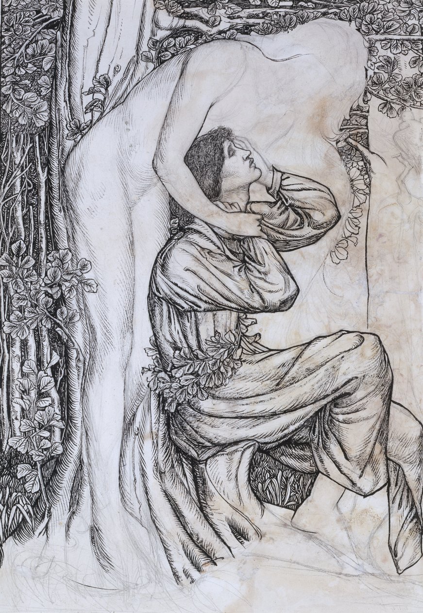 Phyllis y Demophoon, Ilustración de "Phantastes de Bernard Sleigh