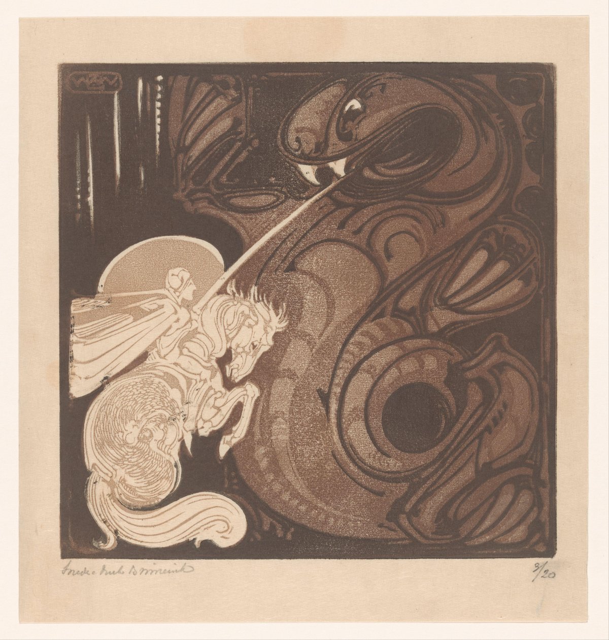 San Joris (título original) de Bernard Willem Wierink (signed by artist)