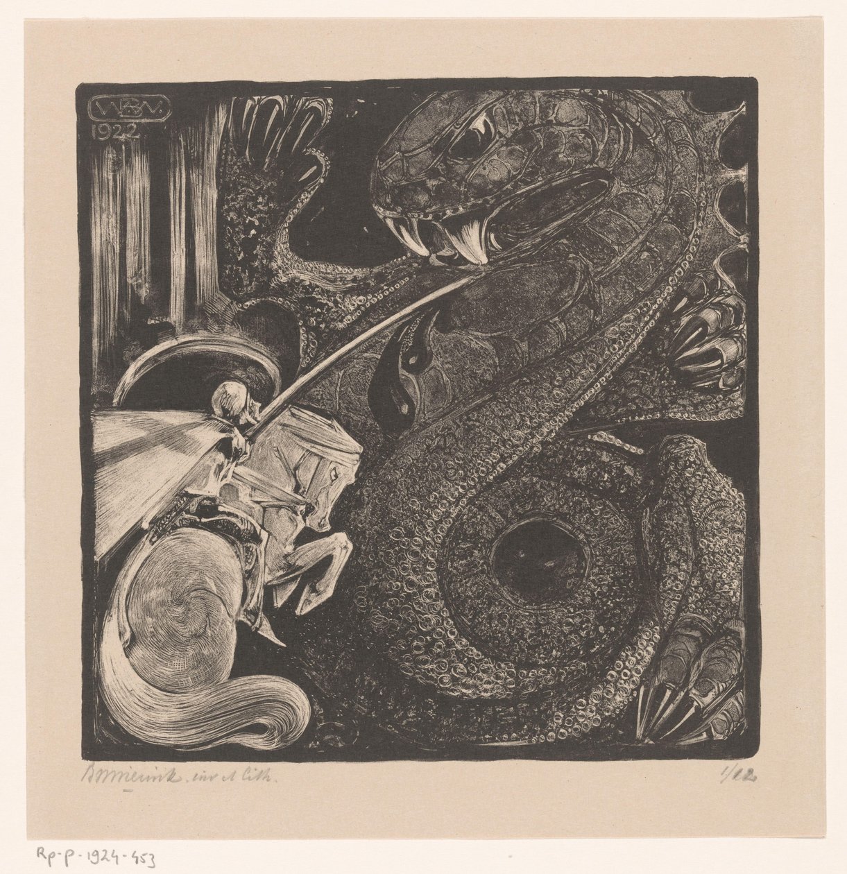 San Joris (título original) de Bernard Willem Wierink (signed by artist)