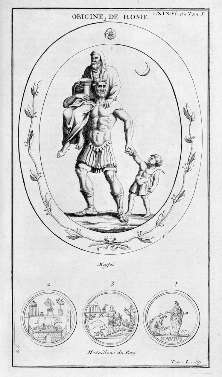 El origen de Roma, 1757 de Bernard de Montfaucon