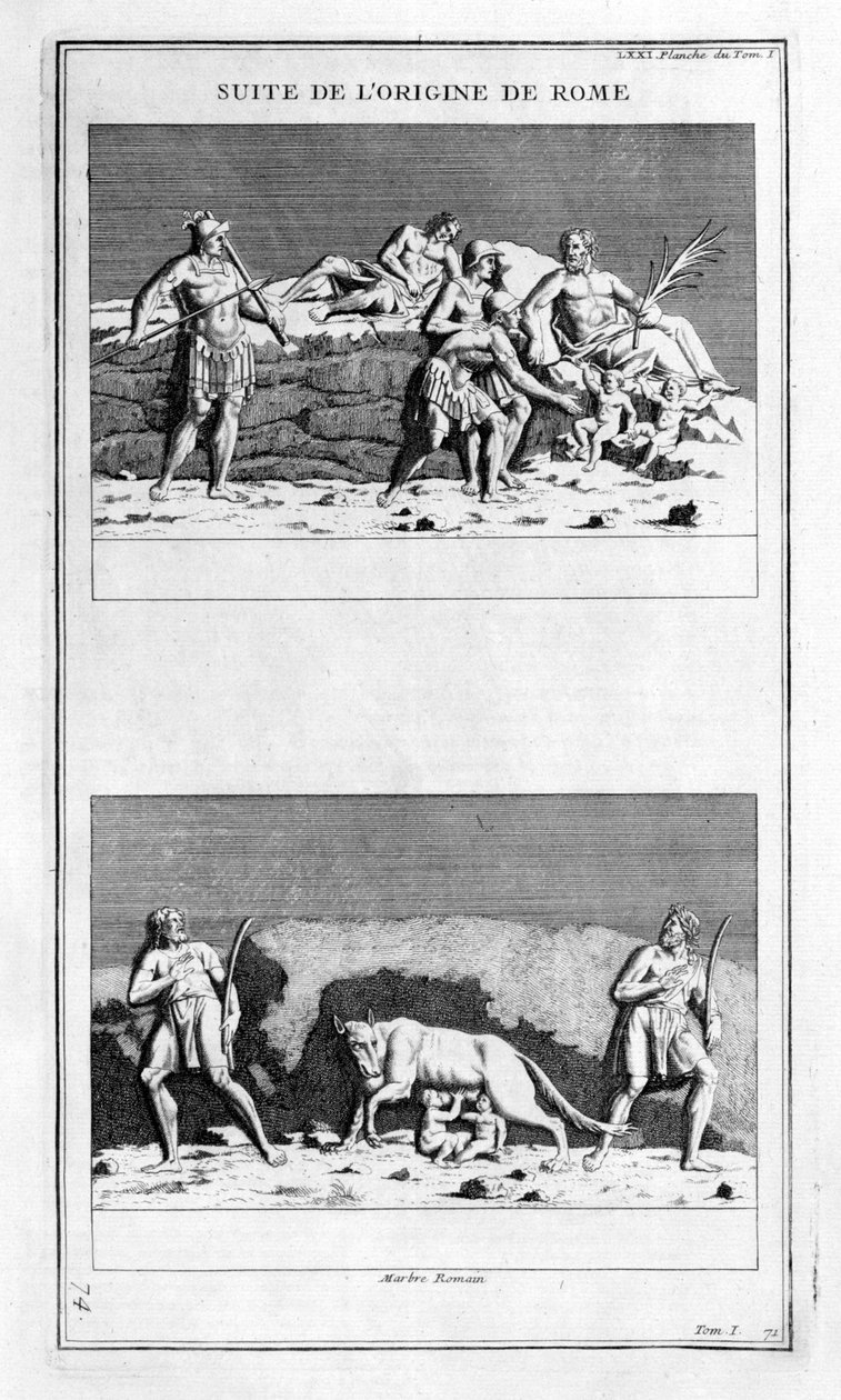 El origen de Roma, 1757 de Bernard de Montfaucon
