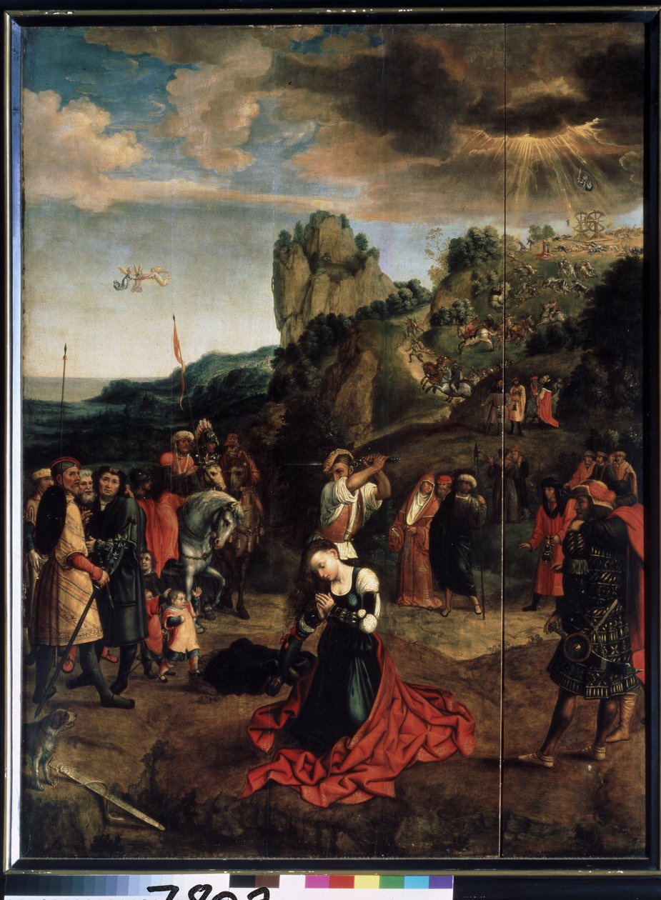 Le martyr de Sainte Catherine. (El martirio de Santa Catalina) - Peinture de Bernard van Orley (Barend, Barent, Bernaert van Brussel de Bernard van Orley