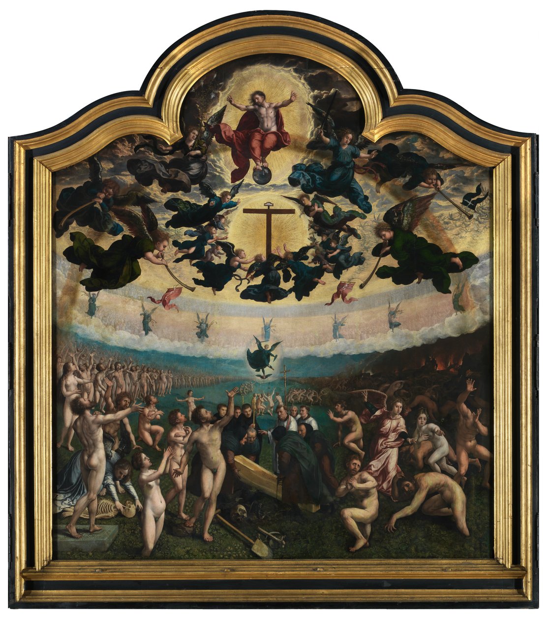 El Juicio Final y las Siete Obras de Misericordia, panel central (óleo sobre tabla) de Bernard van Orley