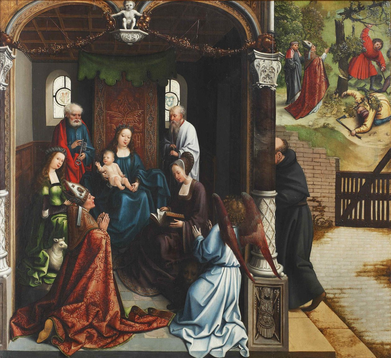 Virgen y Niño adorados por San Martín, 1514 de Bernard van Orley